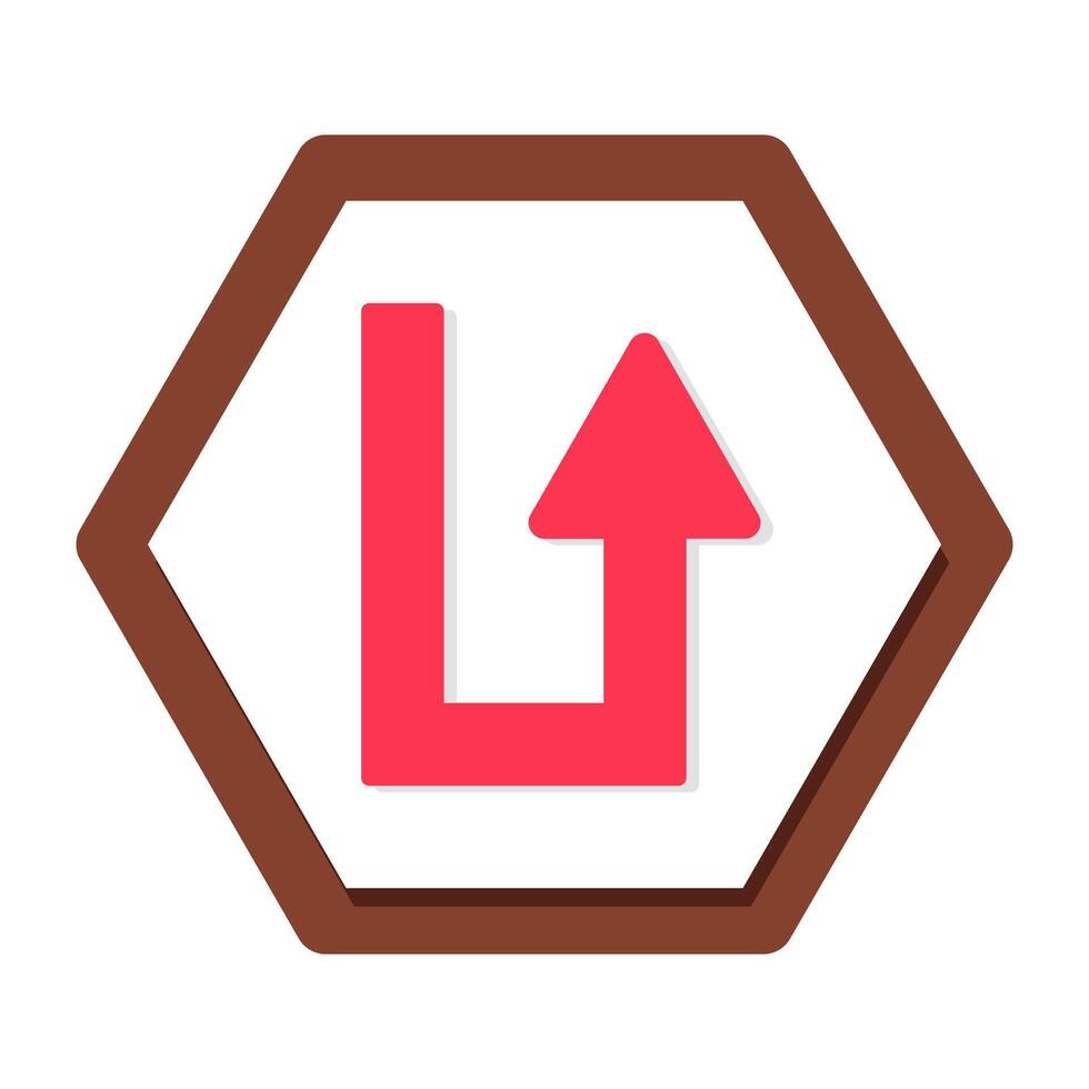 Modern style icon of direction arrow vector