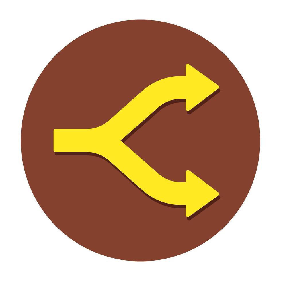 Modern style icon of direction arrow vector