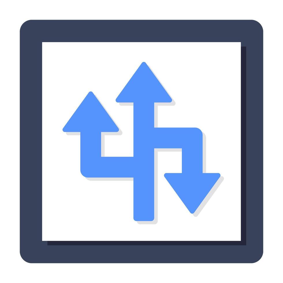 Modern style icon of direction arrow vector