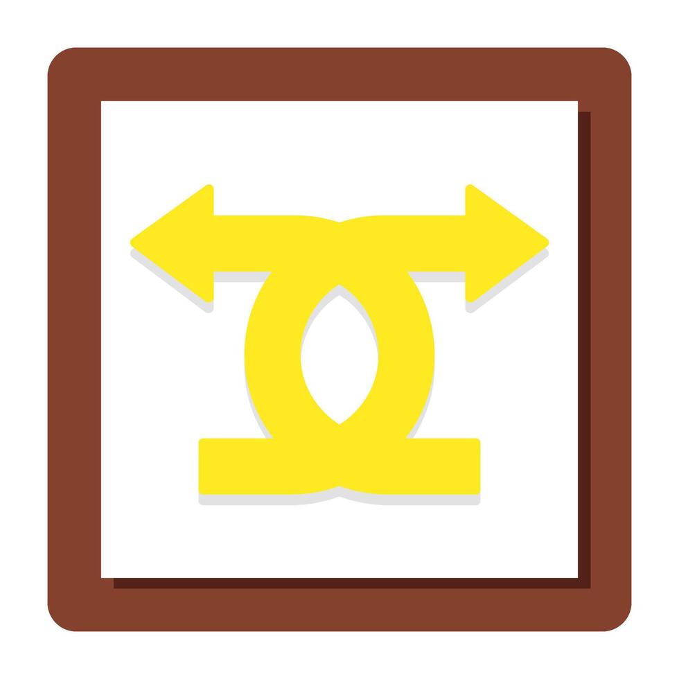 Modern style icon of direction arrow vector