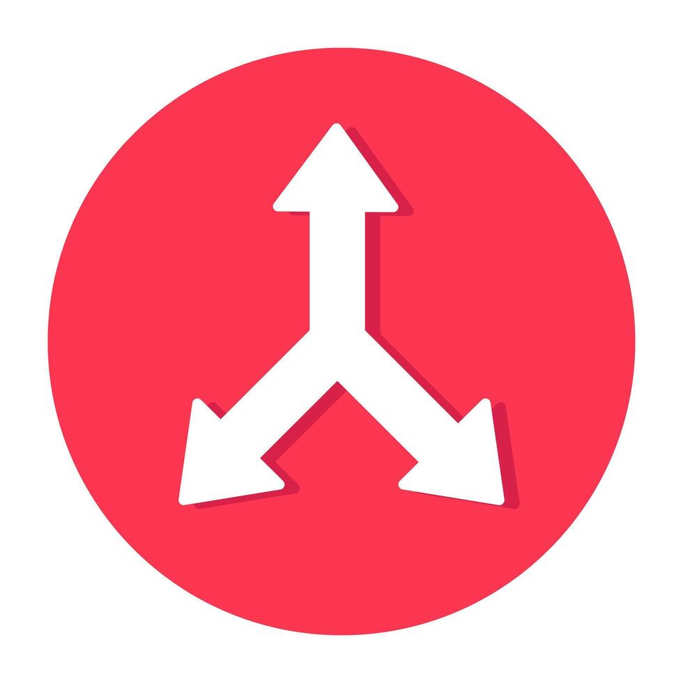 Modern style icon of direction arrow vector