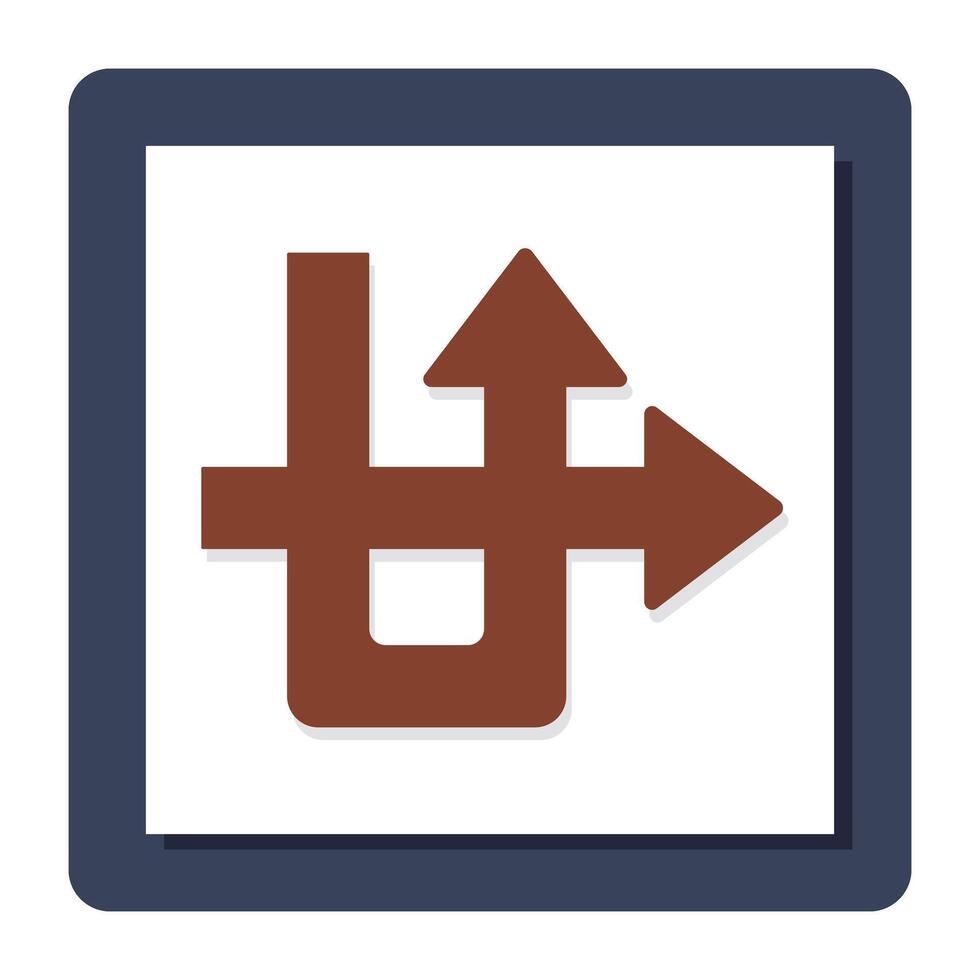 Modern style icon of direction arrow vector