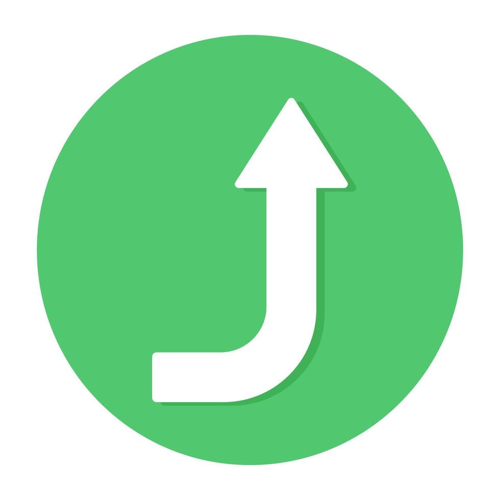Modern style icon of direction arrow vector