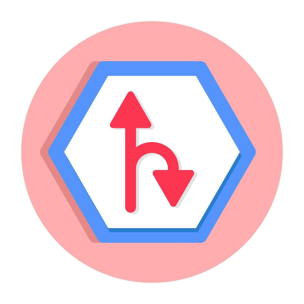 Modern style icon of direction arrow vector