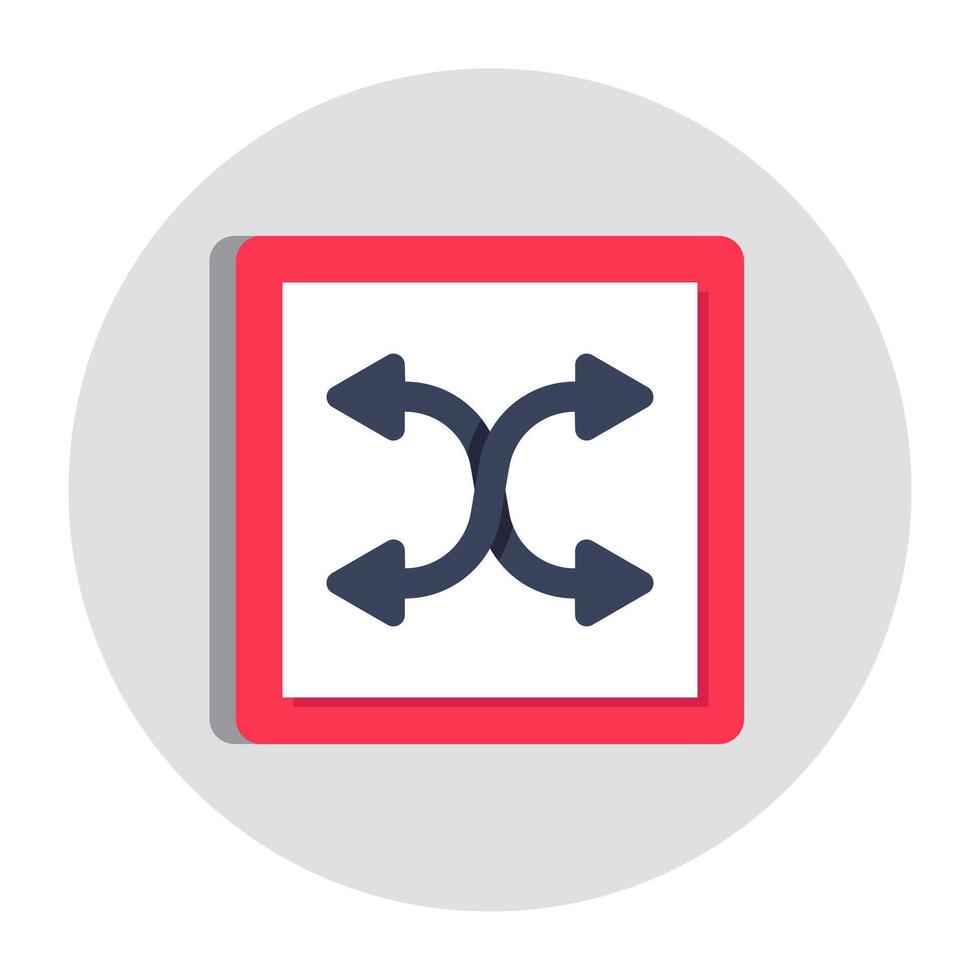 Modern style icon of direction arrow vector