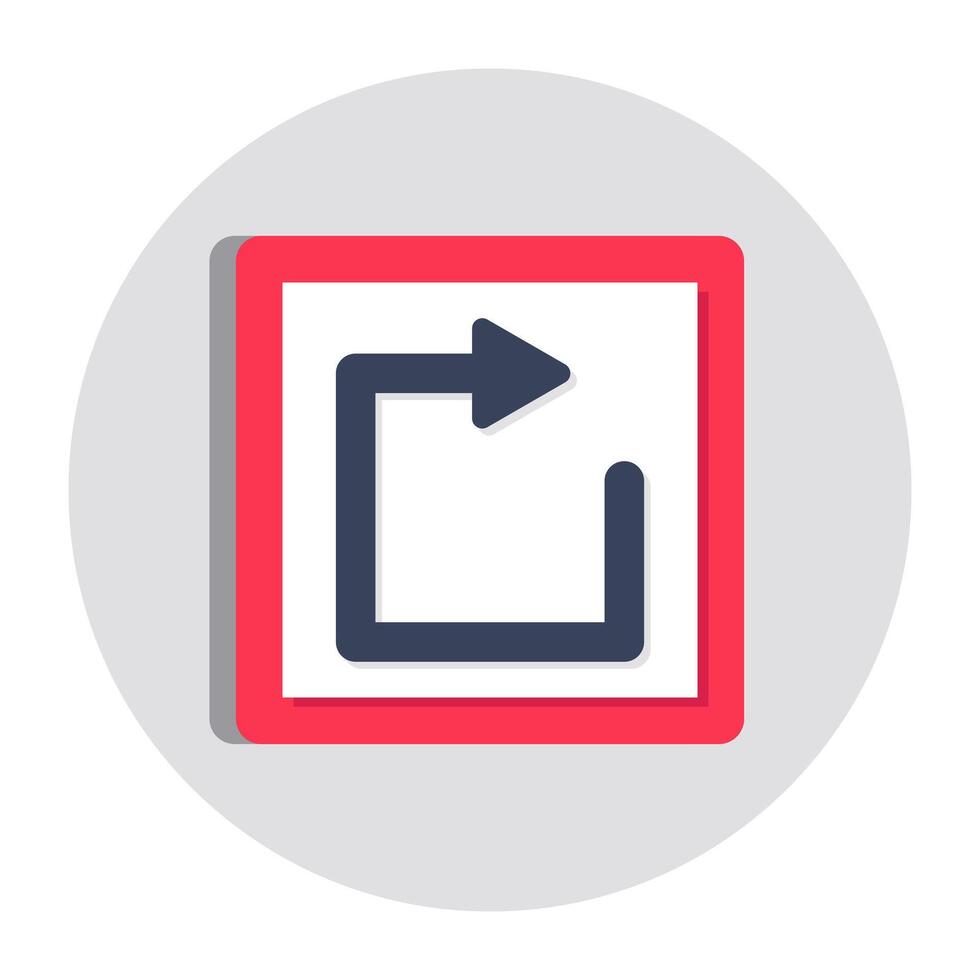 Modern style icon of direction arrow vector