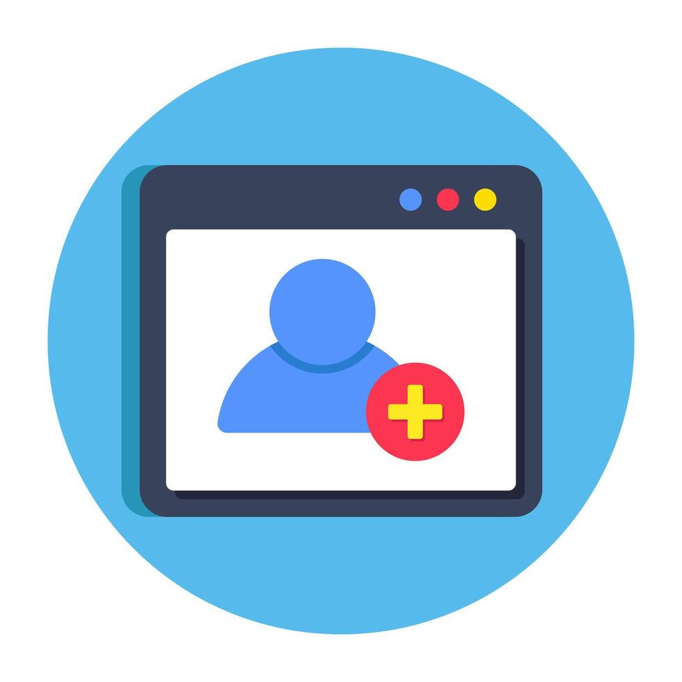 Modern design icon of add profile vector