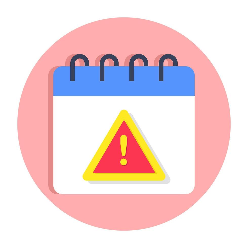 Trendy design icon of schedule error vector
