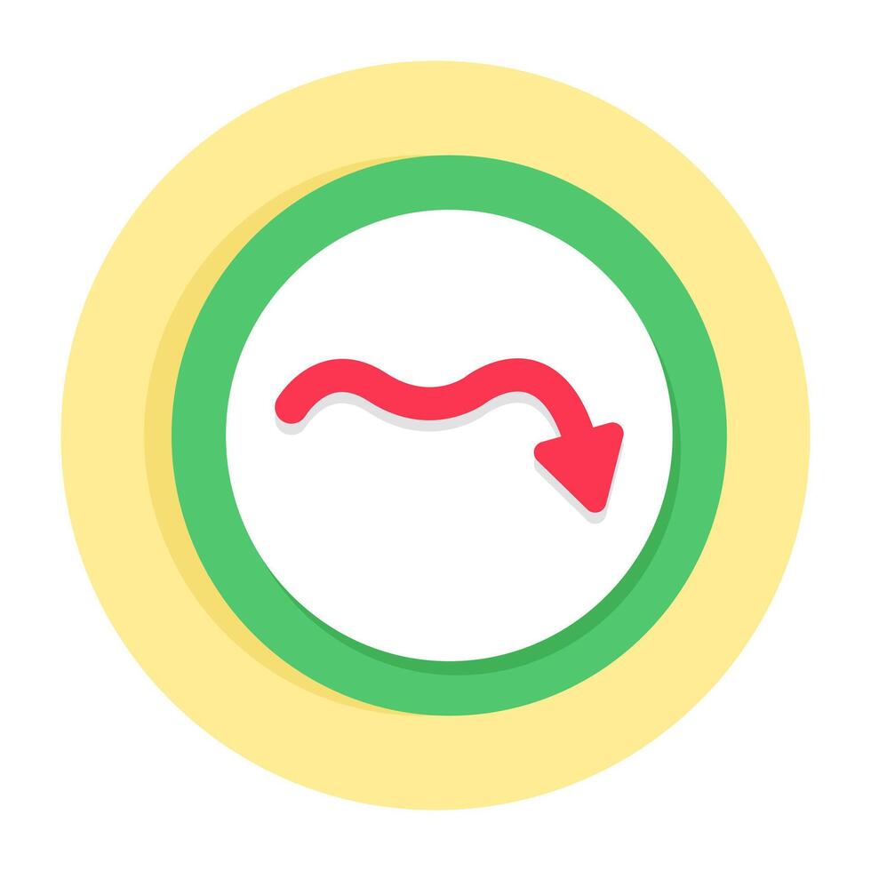 Modern style icon of direction arrow vector