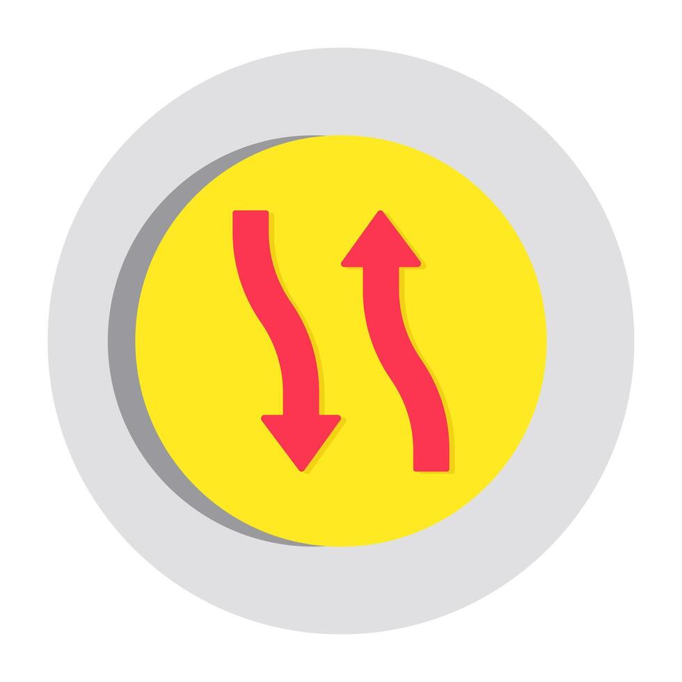 Modern style icon of direction arrow vector