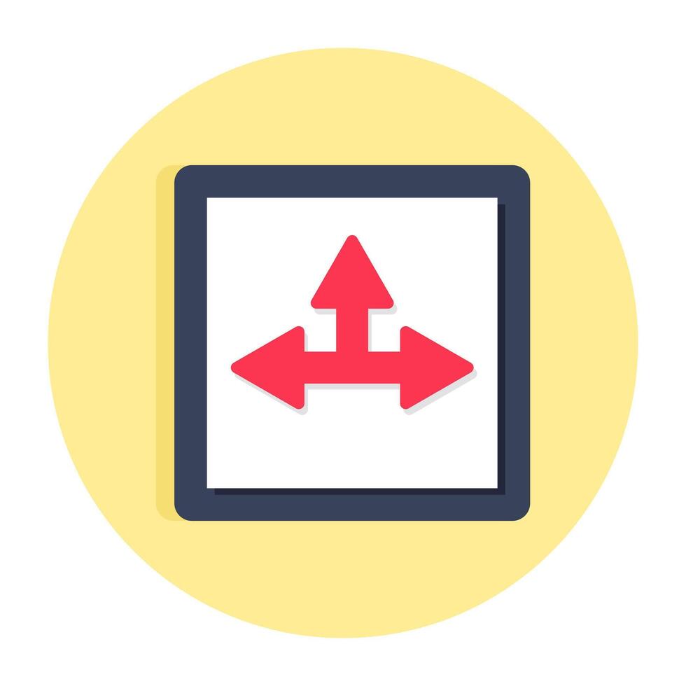 Modern style icon of direction arrow vector