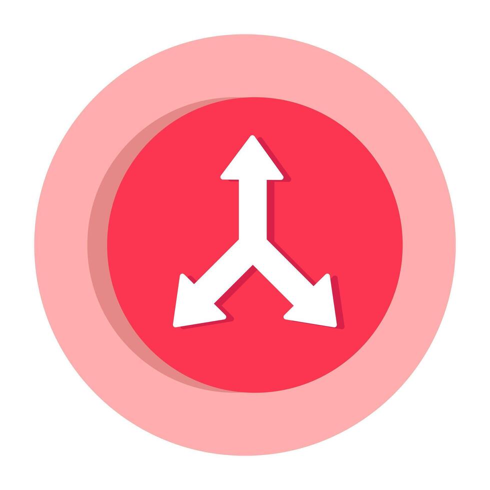 Modern style icon of direction arrow vector