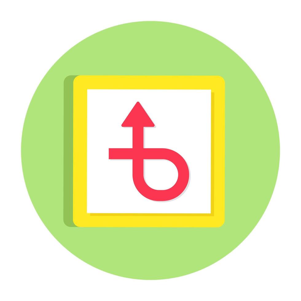 Modern style icon of direction arrow vector