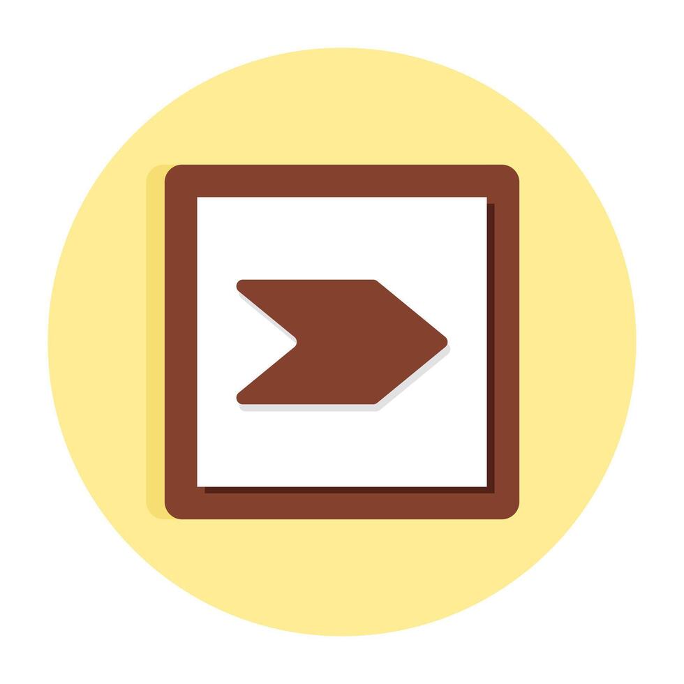 Modern style icon of direction arrow vector