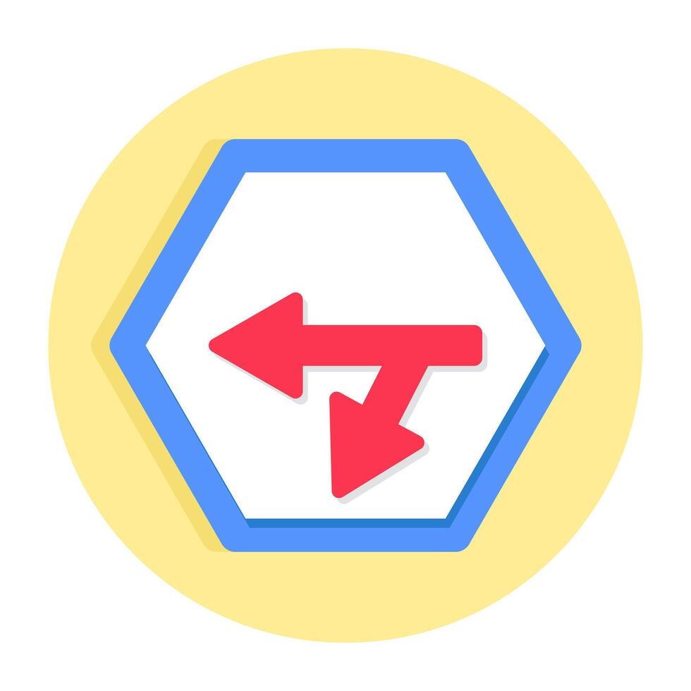 Editable flat design of direction arrows vector