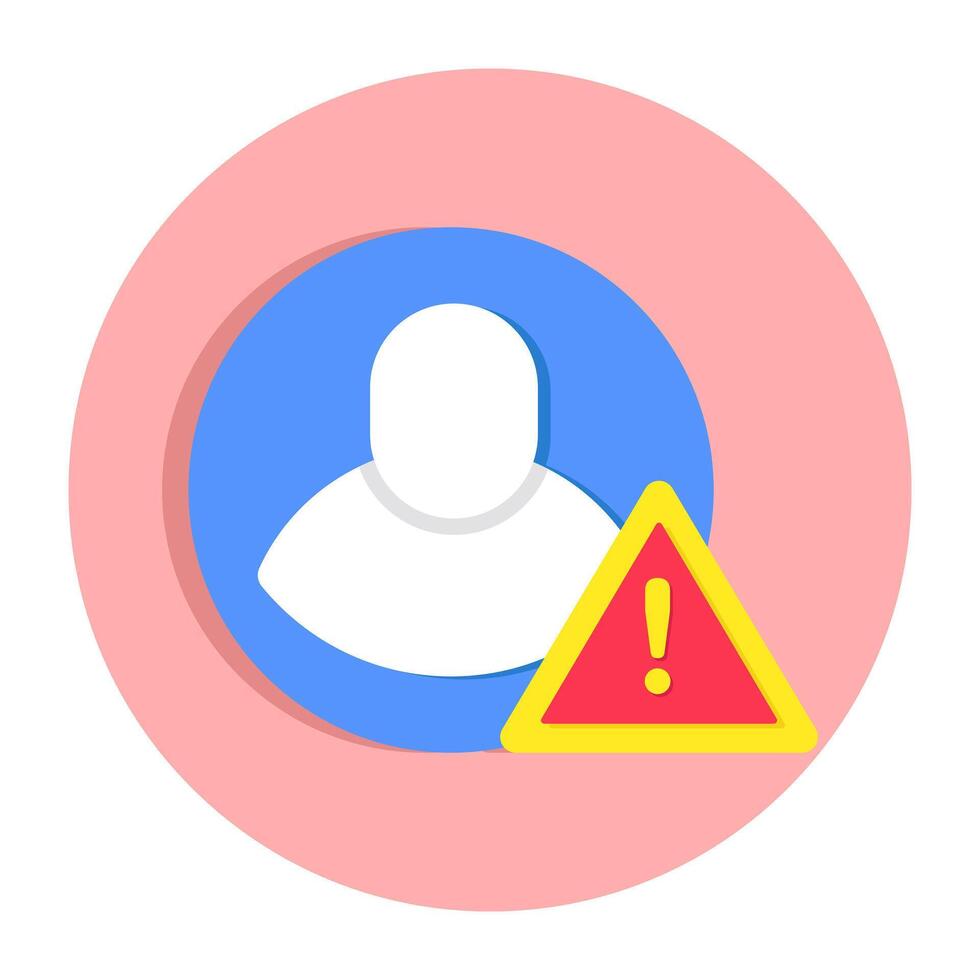 A beautiful design icon of profile error vector