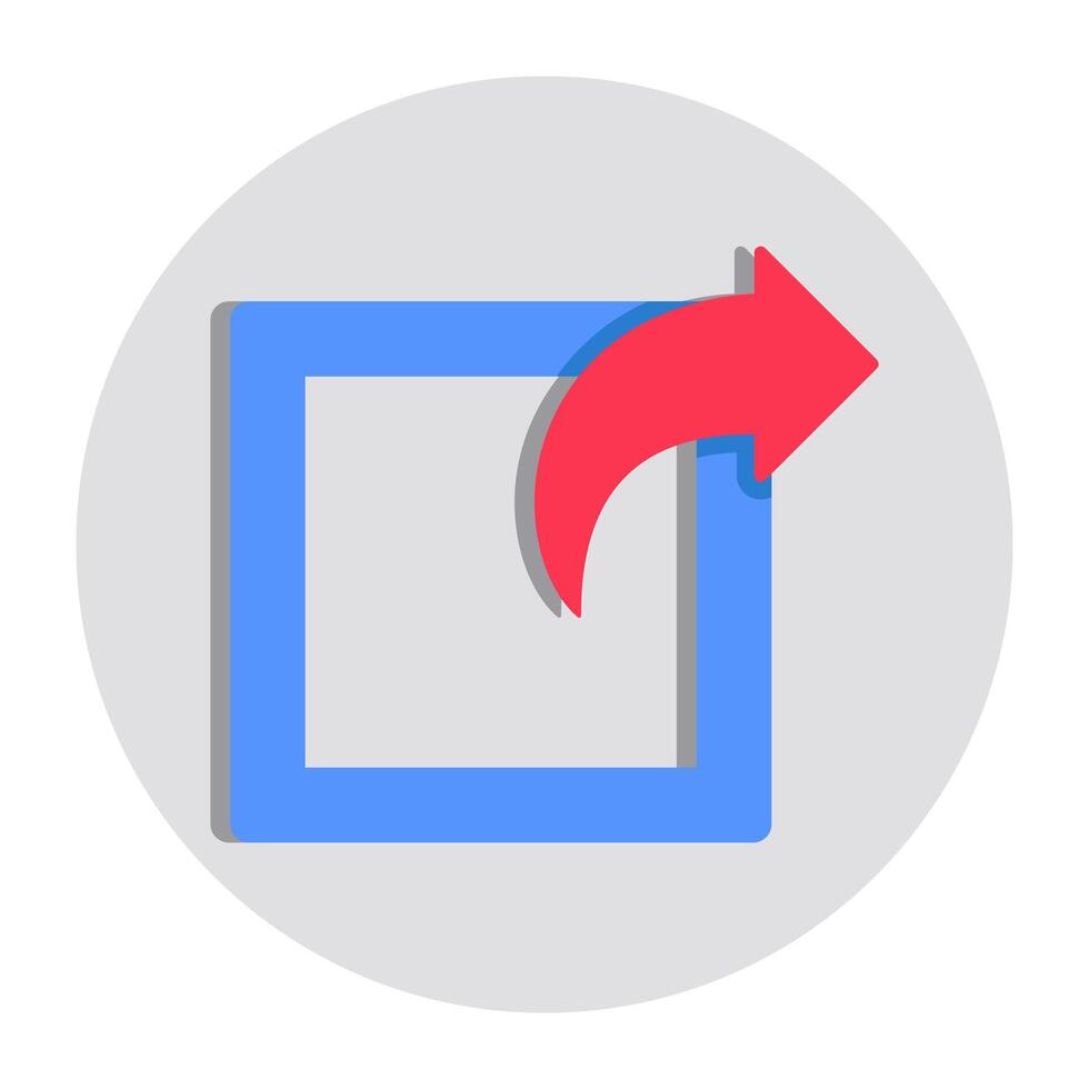 Modern style icon of turn right arrow vector