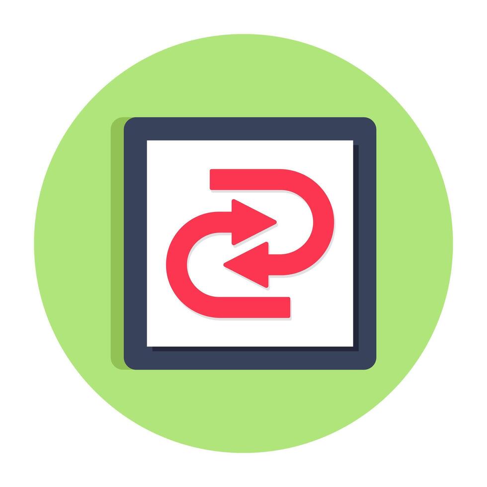 Editable flat design of direction arrows vector