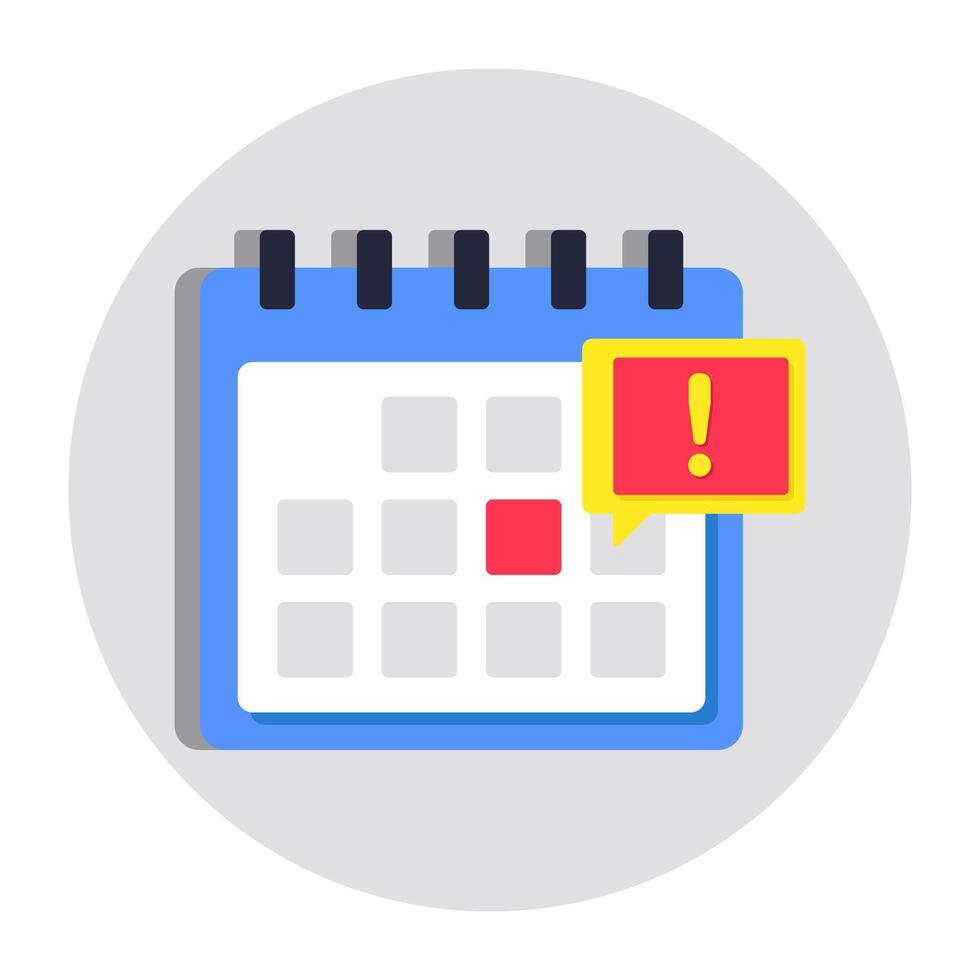 Trendy design icon of schedule error vector