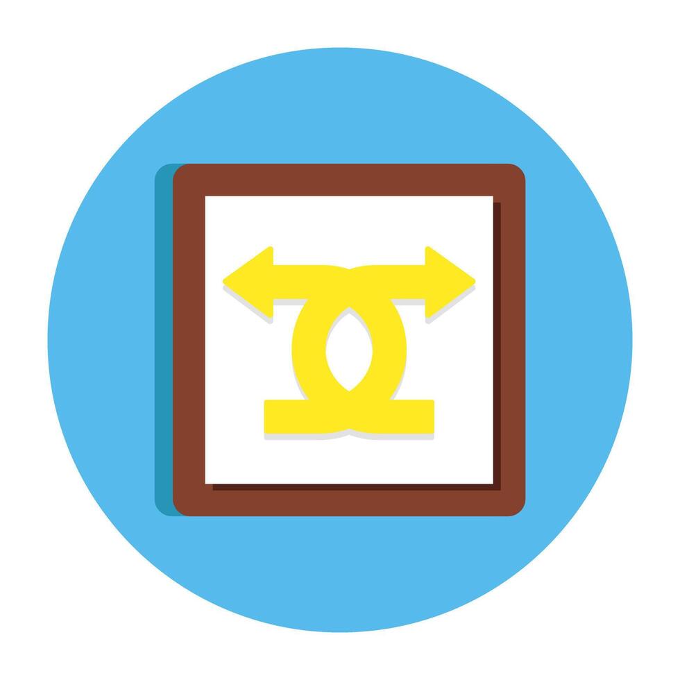 Editable flat design of direction arrows vector