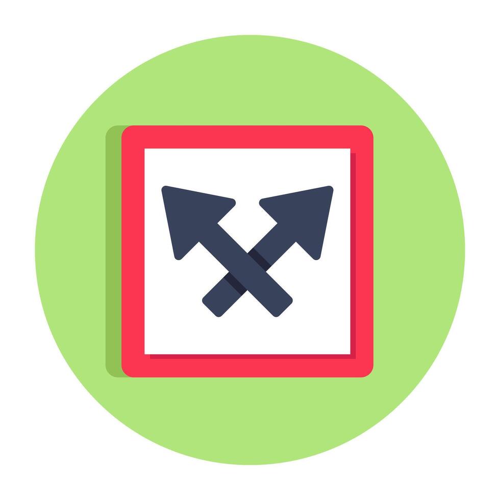 Editable flat design of direction arrows vector