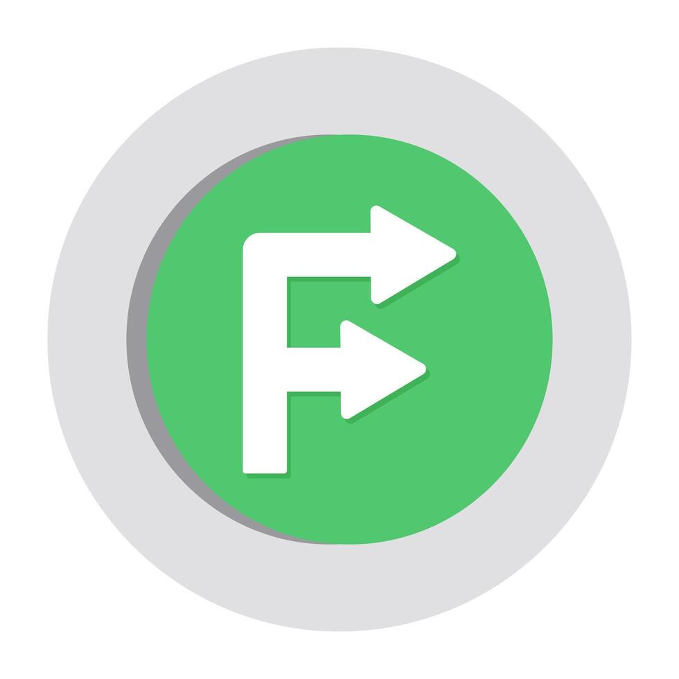Editable flat design of direction arrows vector