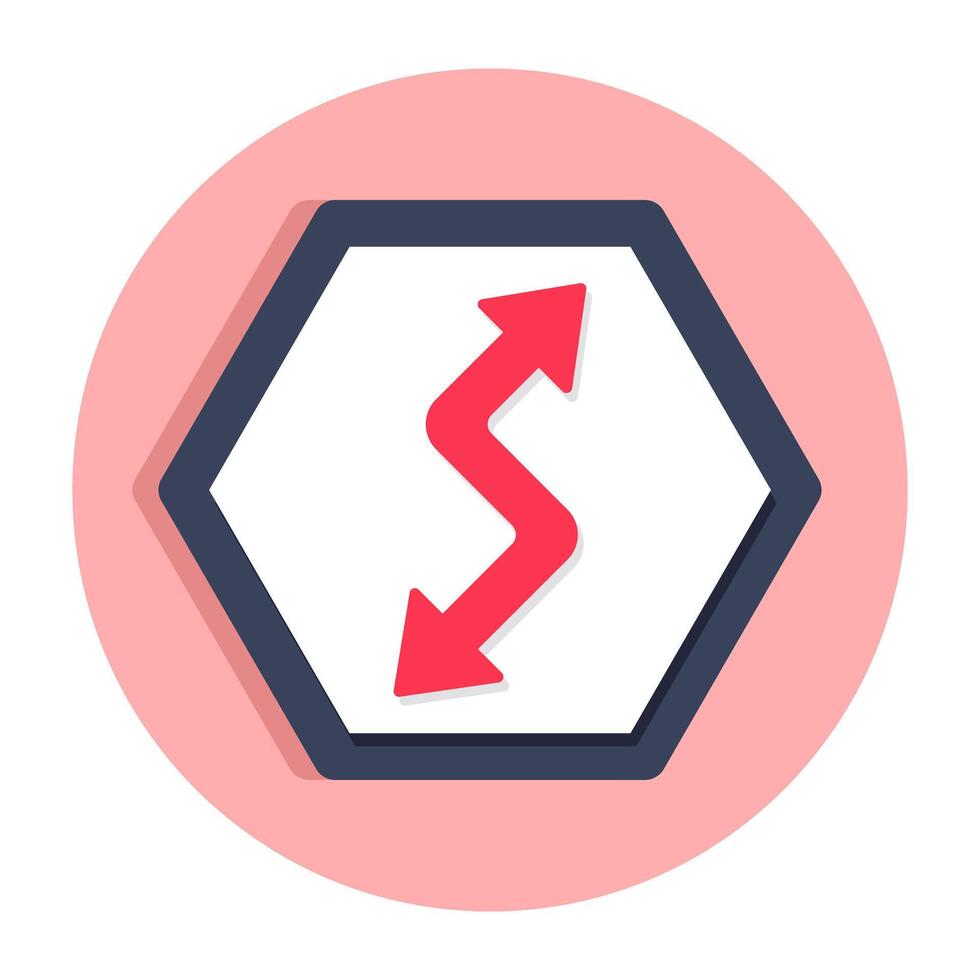 Editable flat design of direction arrows vector