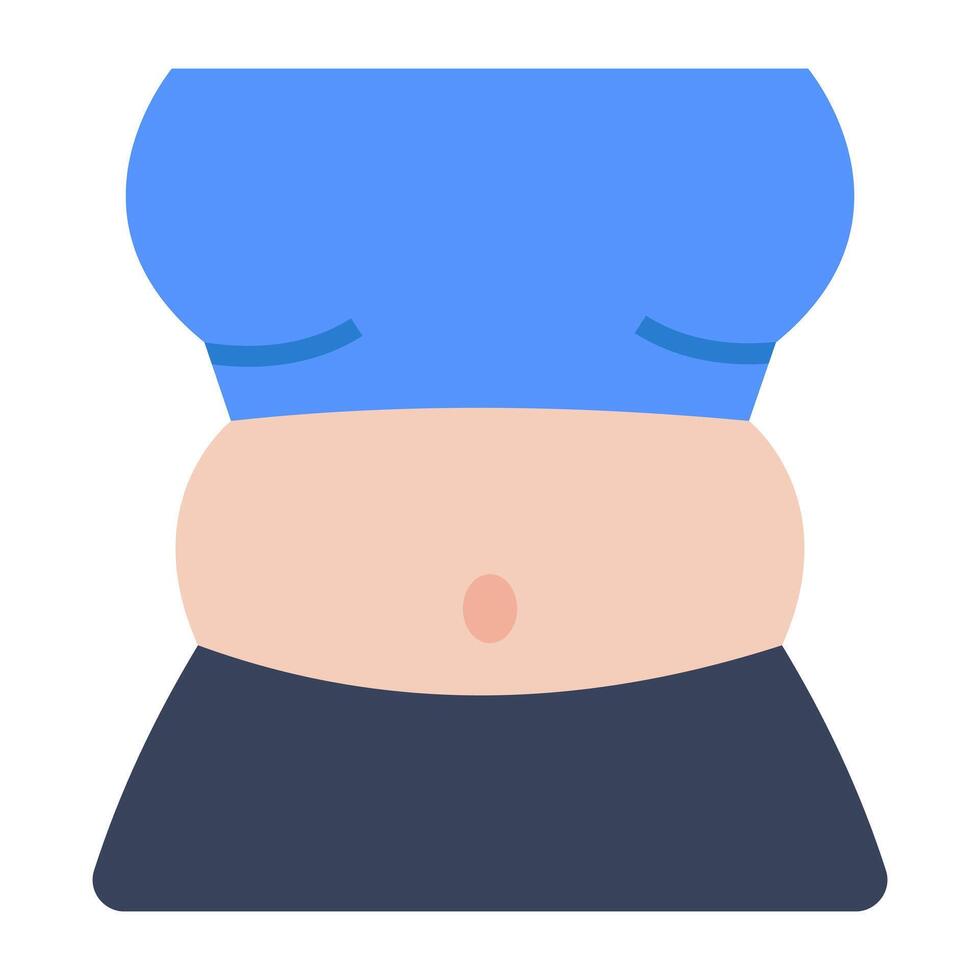 Modern design icon of fat belly vector