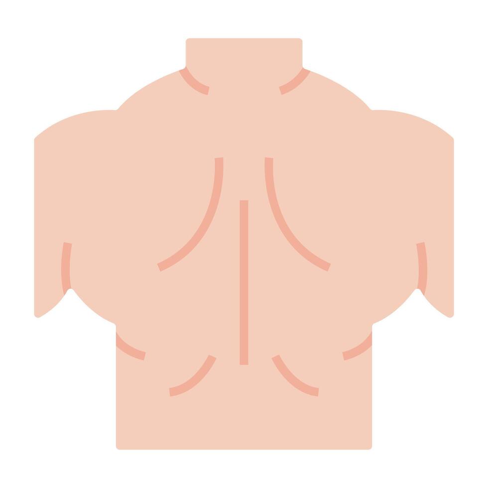 Creative design icon of back muscles vector
