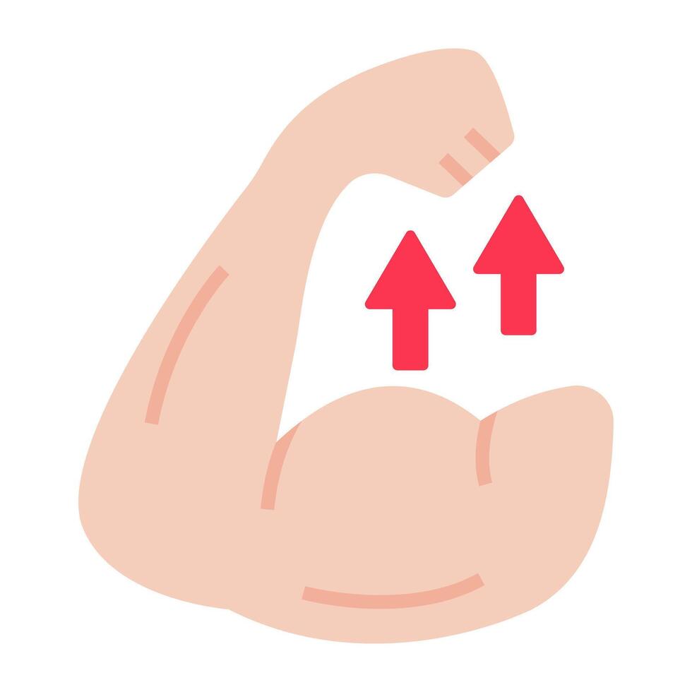 An editable design icon of bicep vector