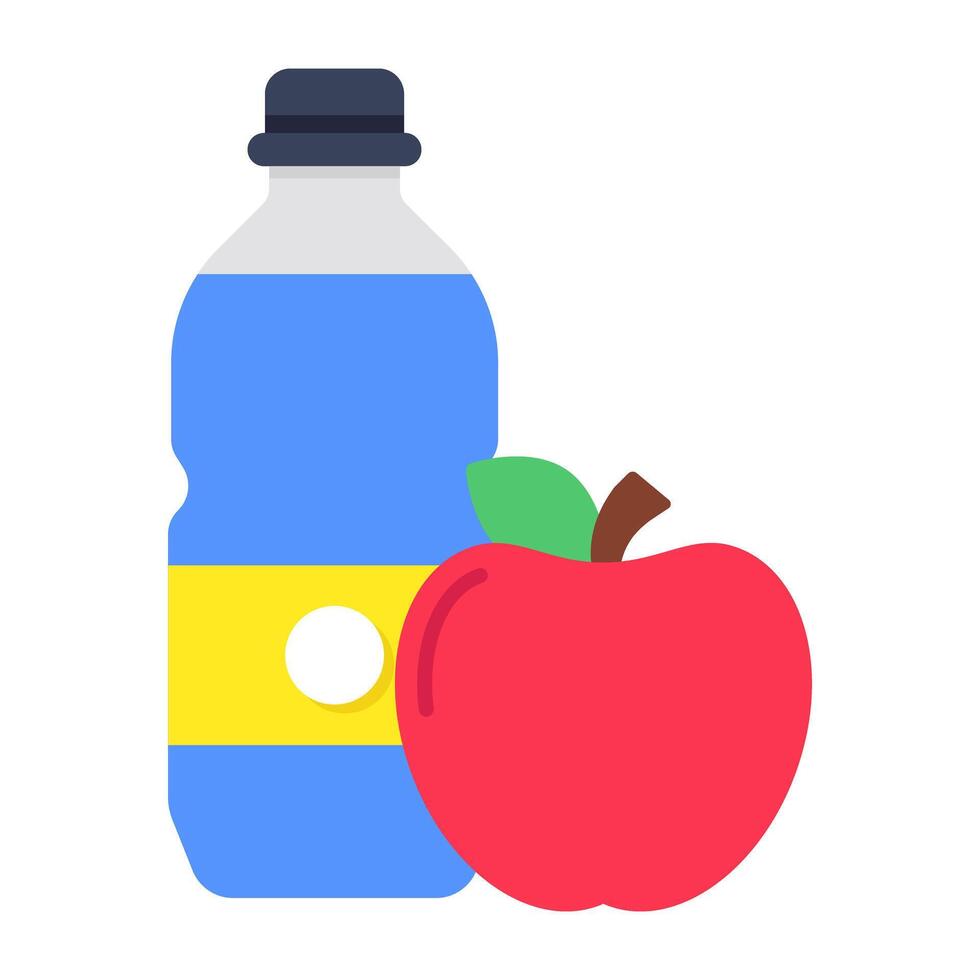 Premium download icon of milk with apple vector