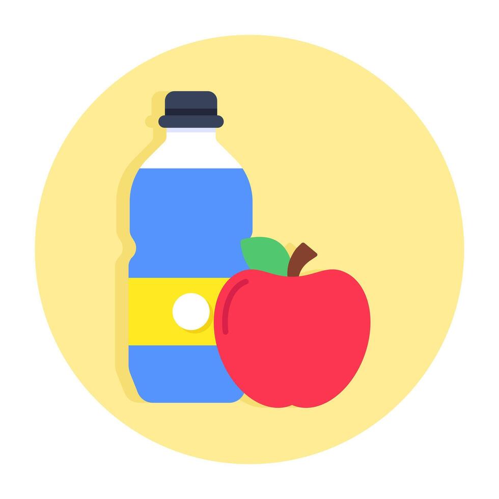 Premium download icon of milk with apple vector