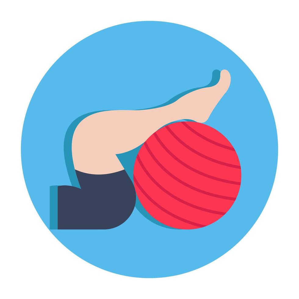 An icon design of yoga ball vector