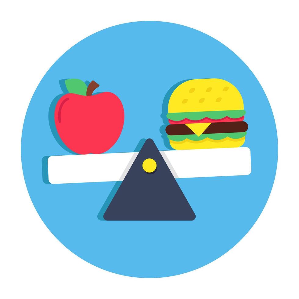 A unique design icon of diet comparison vector