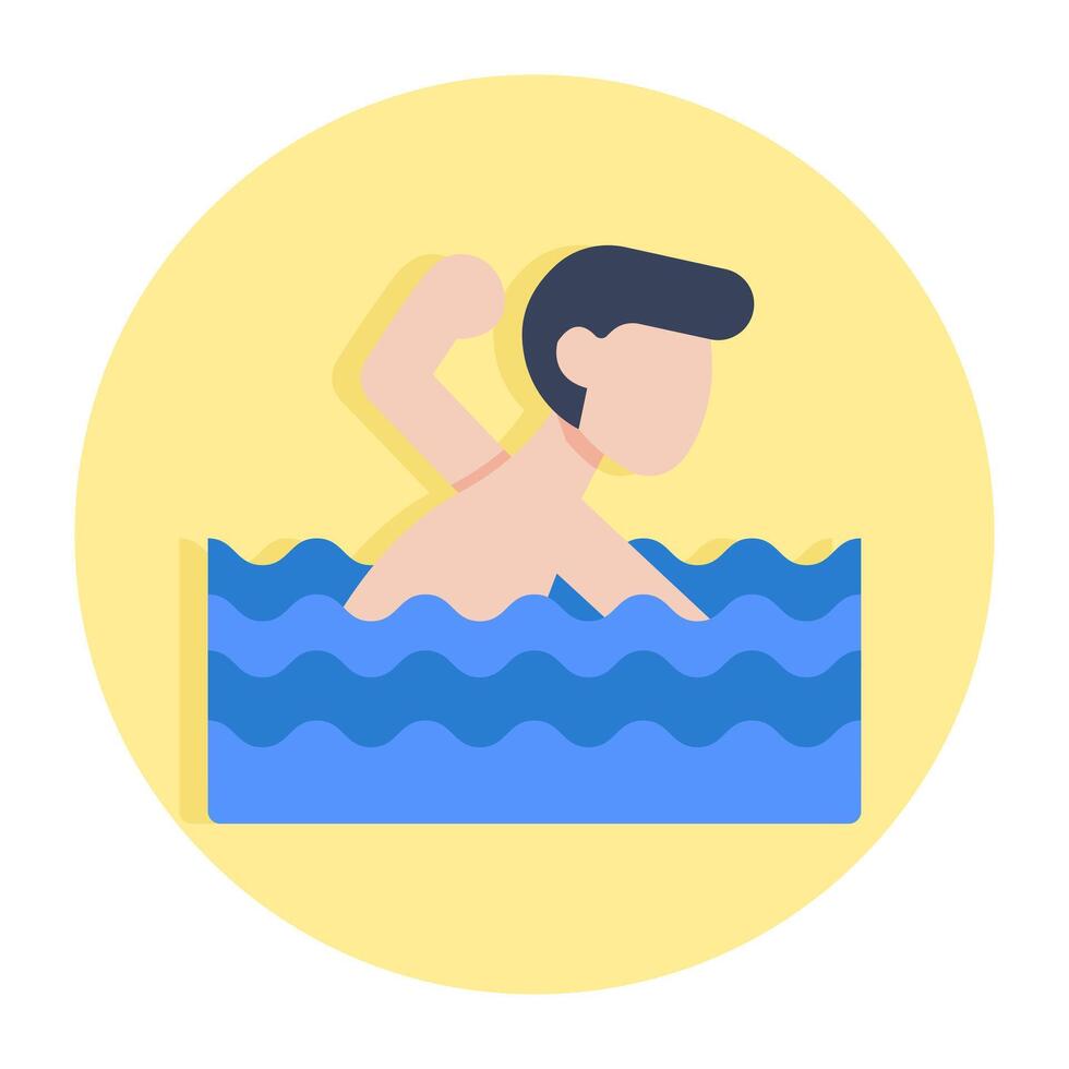 Premium download icon of swimmer vector