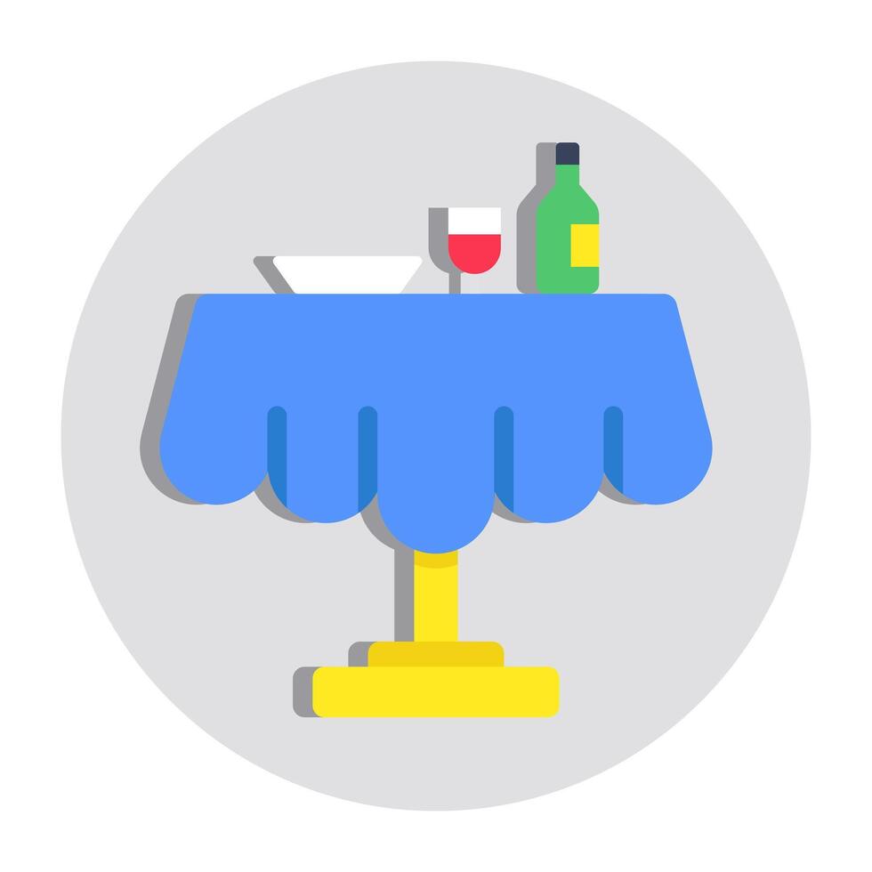 Trendy vectors design of cafe table