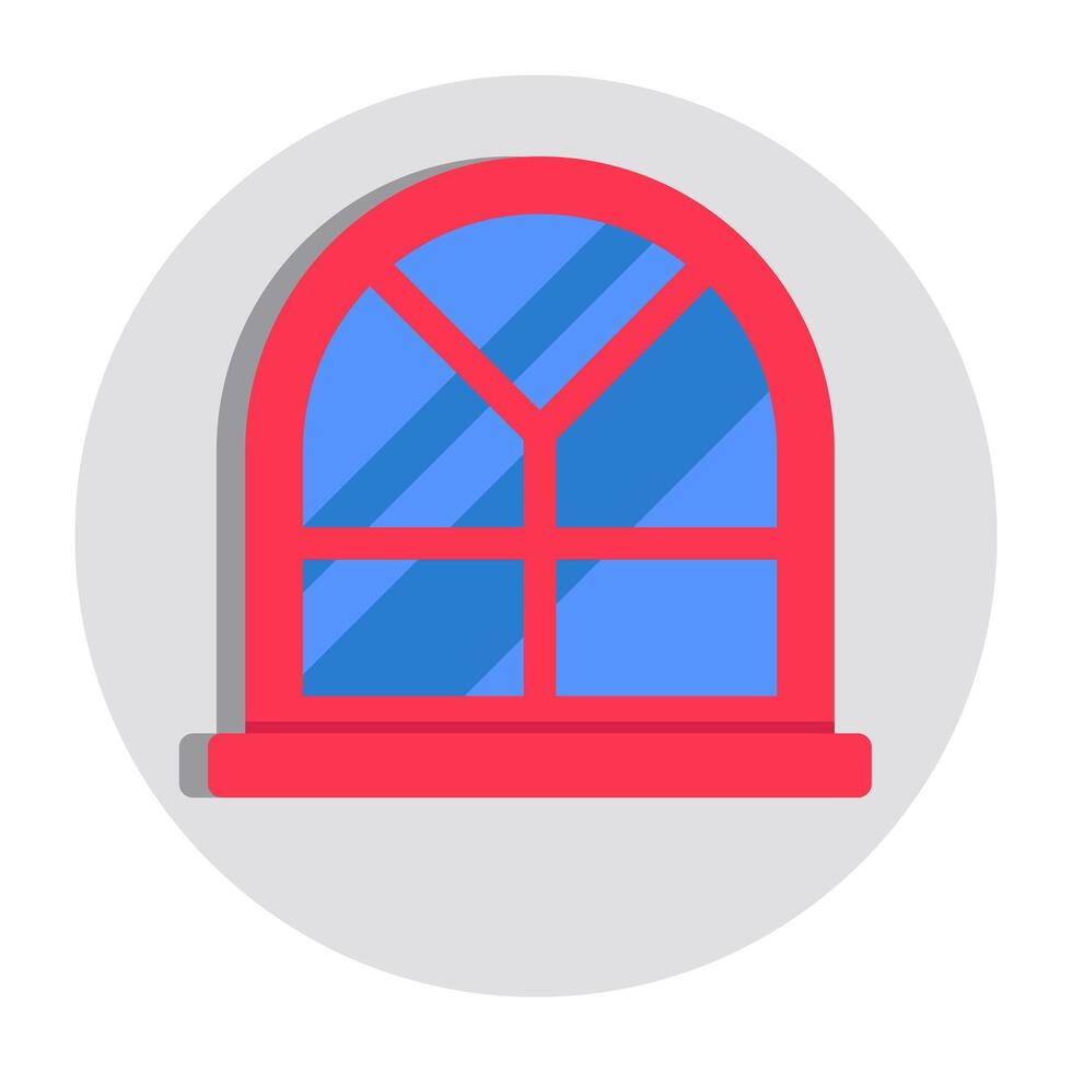 Editable design icon of window vector