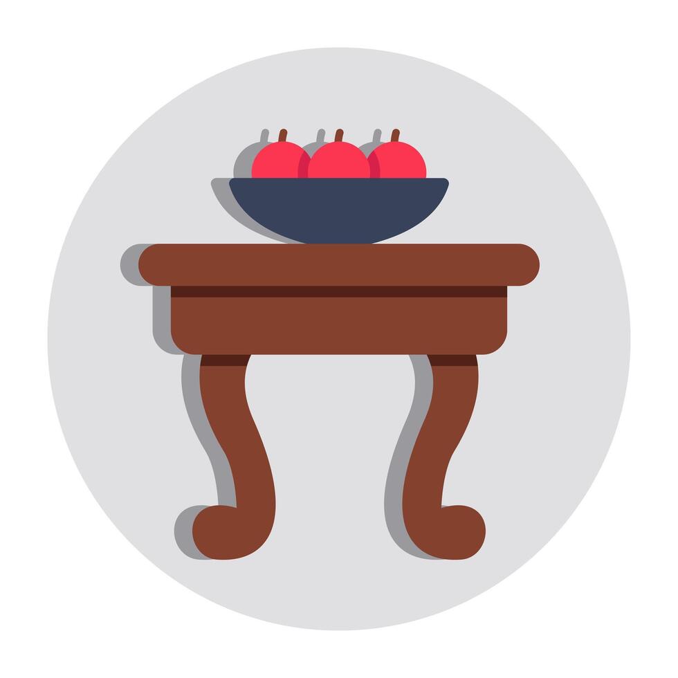 An icon design of nightstand vector