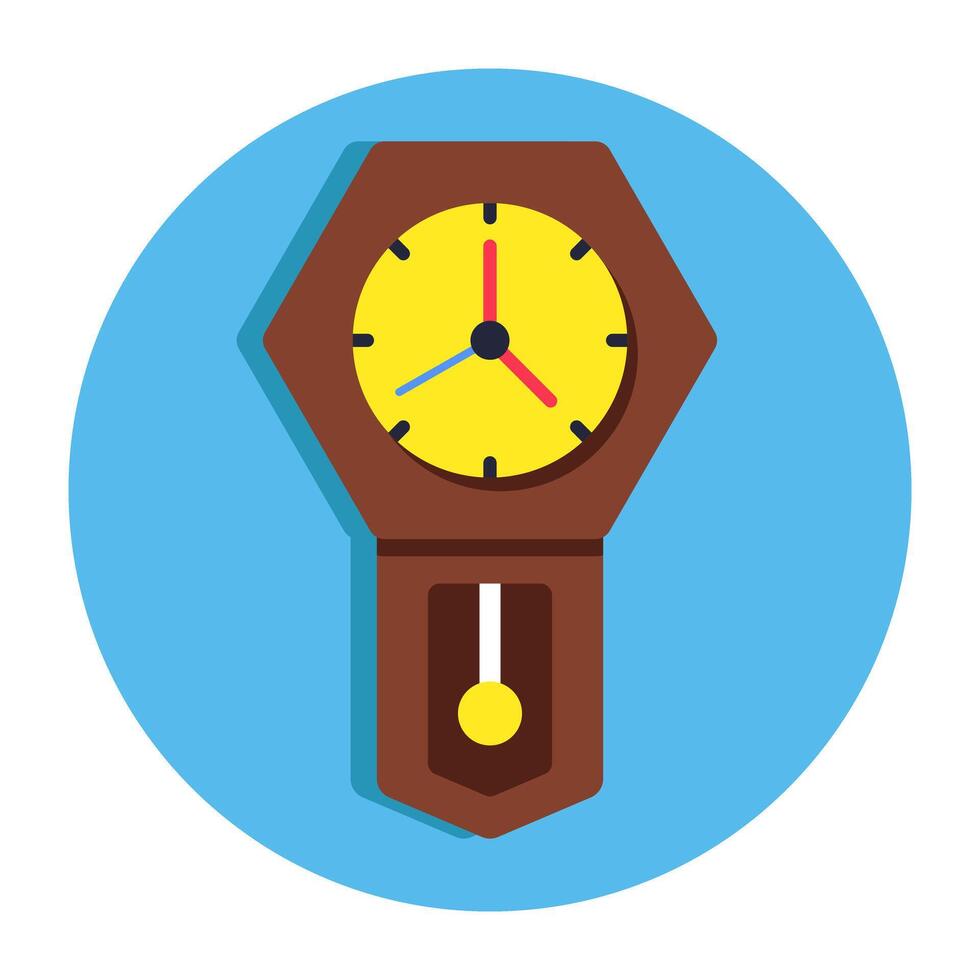 Editable design icon of wall clock vector