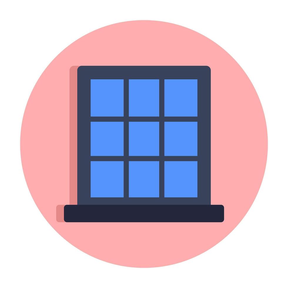 Editable design icon of window vector
