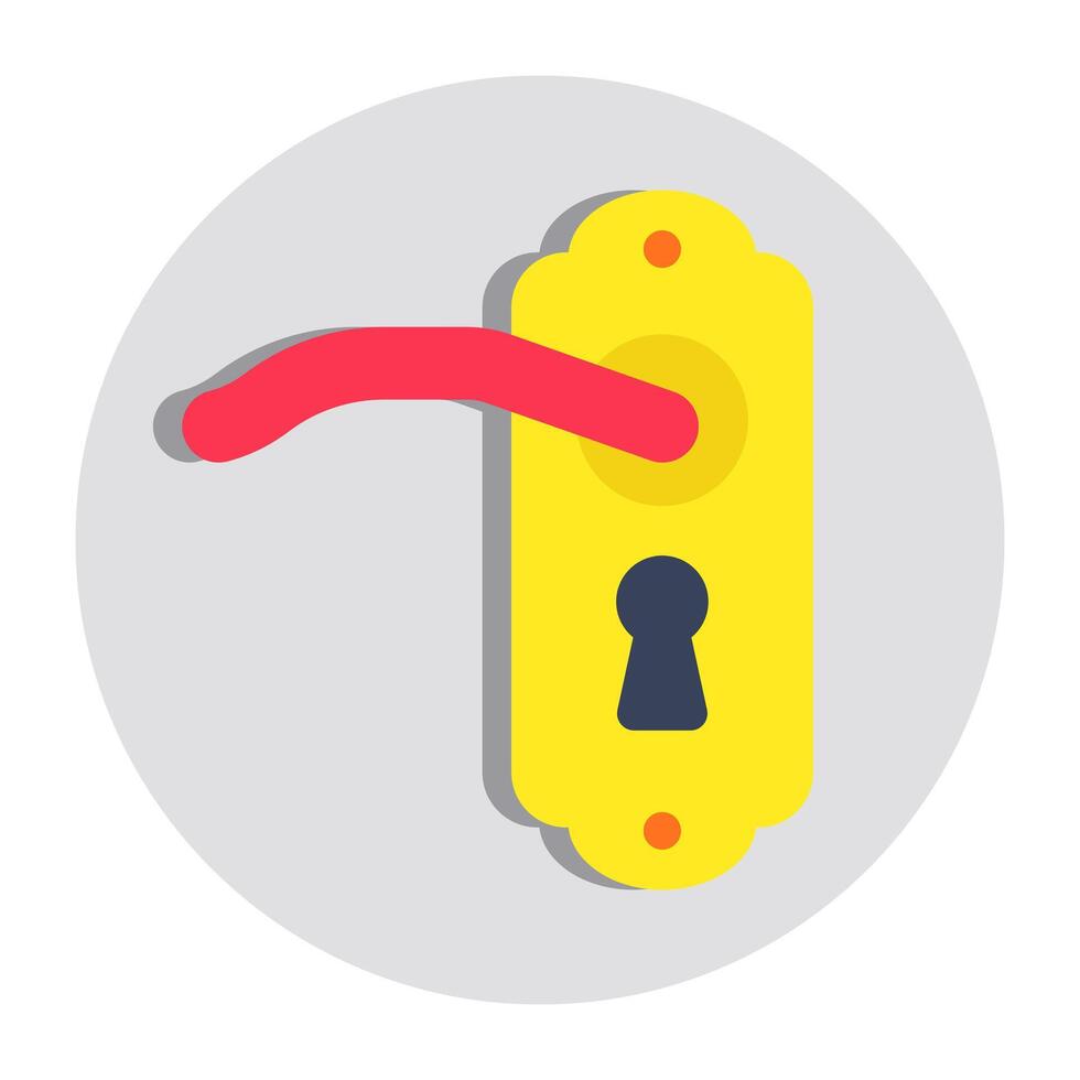 Unique design icon of door lock vector