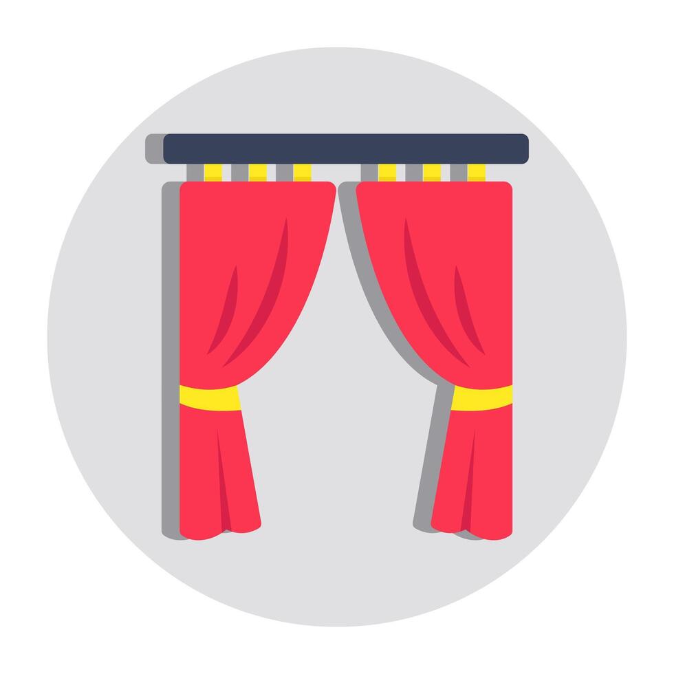 A beautiful design icon of curtains vector