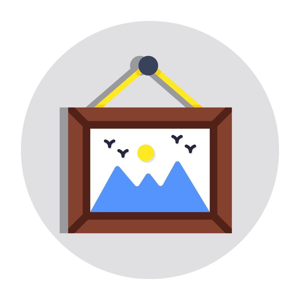 An icon design of wall painting vector