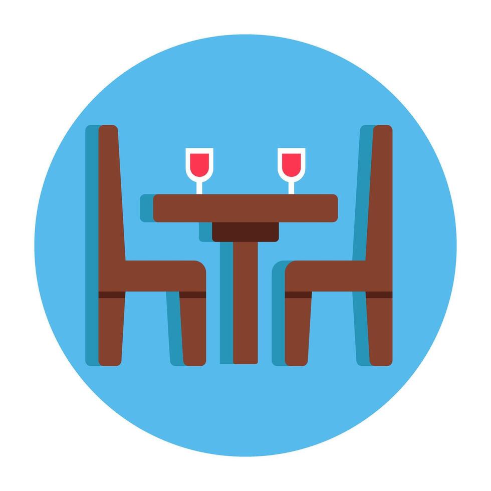 Trendy vectors design of cafe table