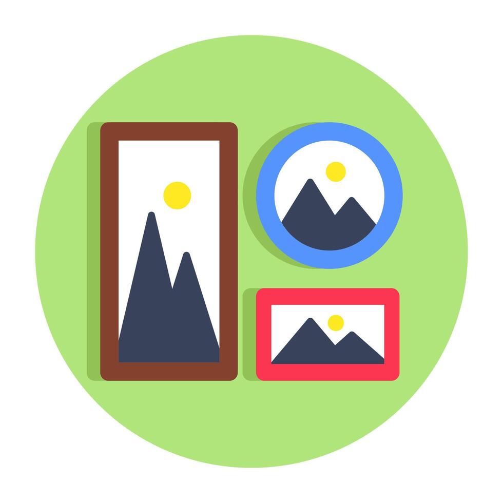 An icon design of wall painting vector