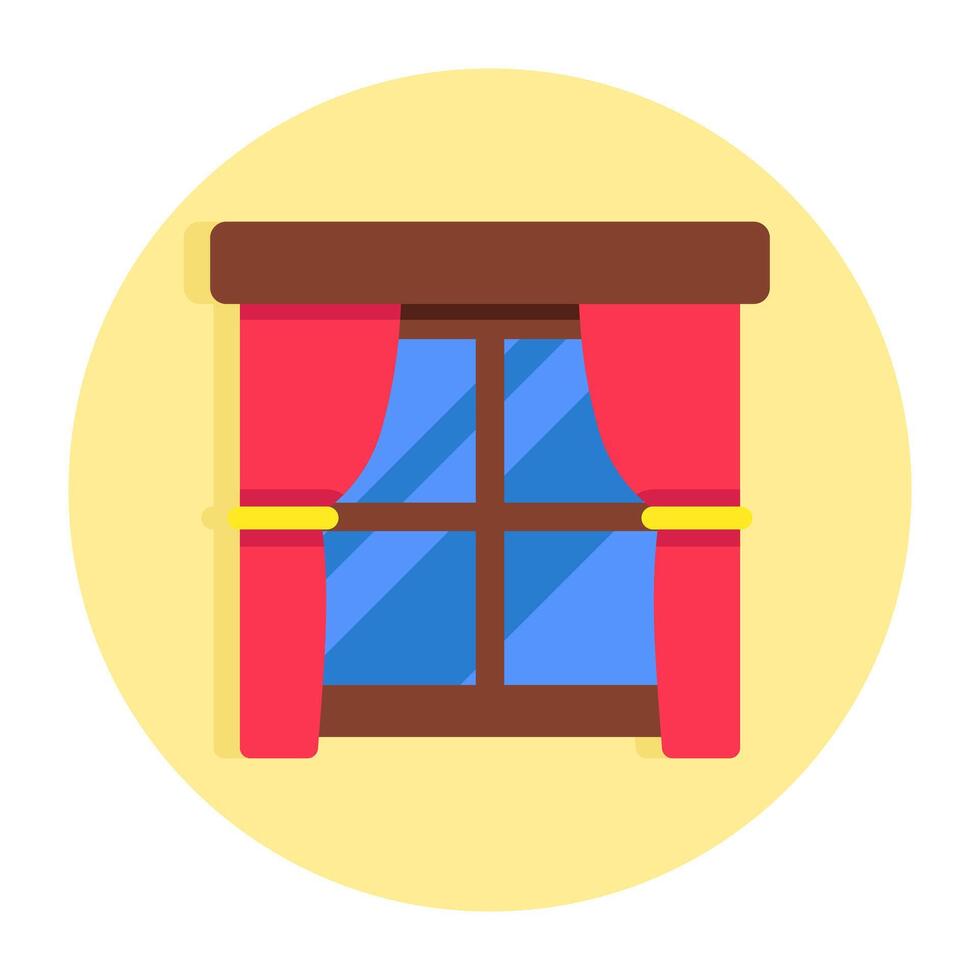 A beautiful design icon of curtains vector