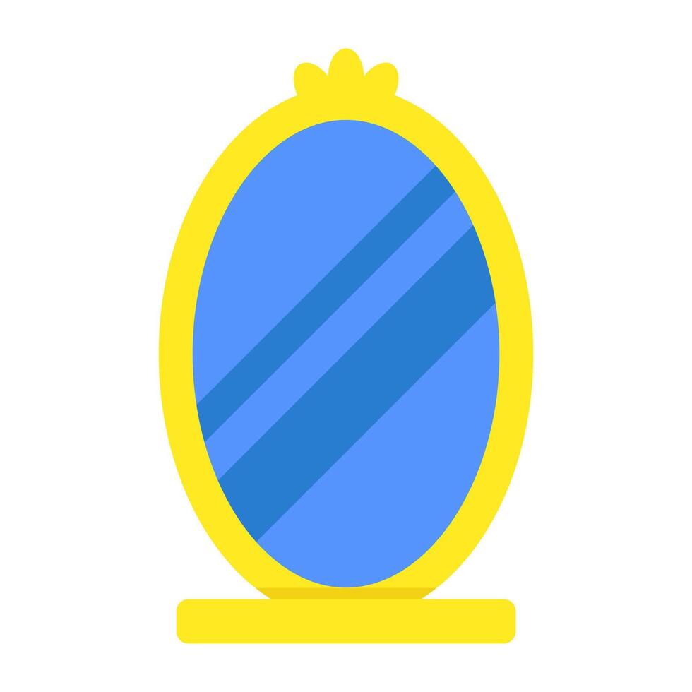 Modern design icon of pedestal mirror vector