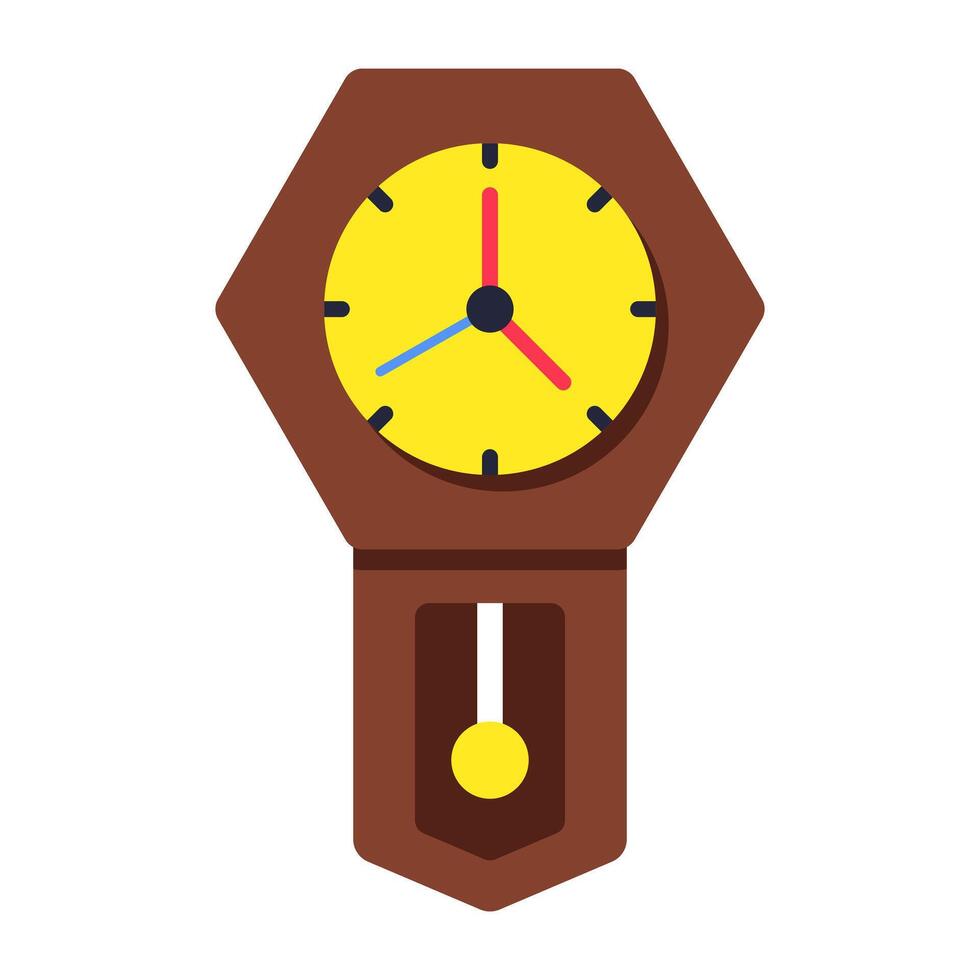 Editable design icon of wall clock vector