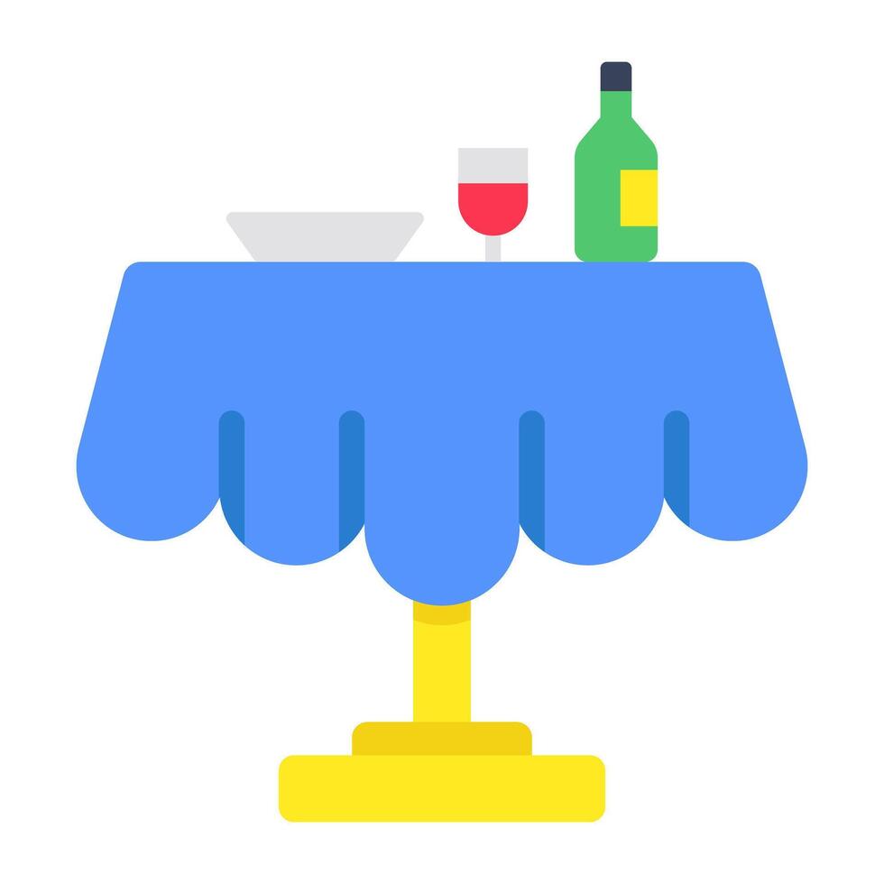 Trendy vectorS design of cafe table
