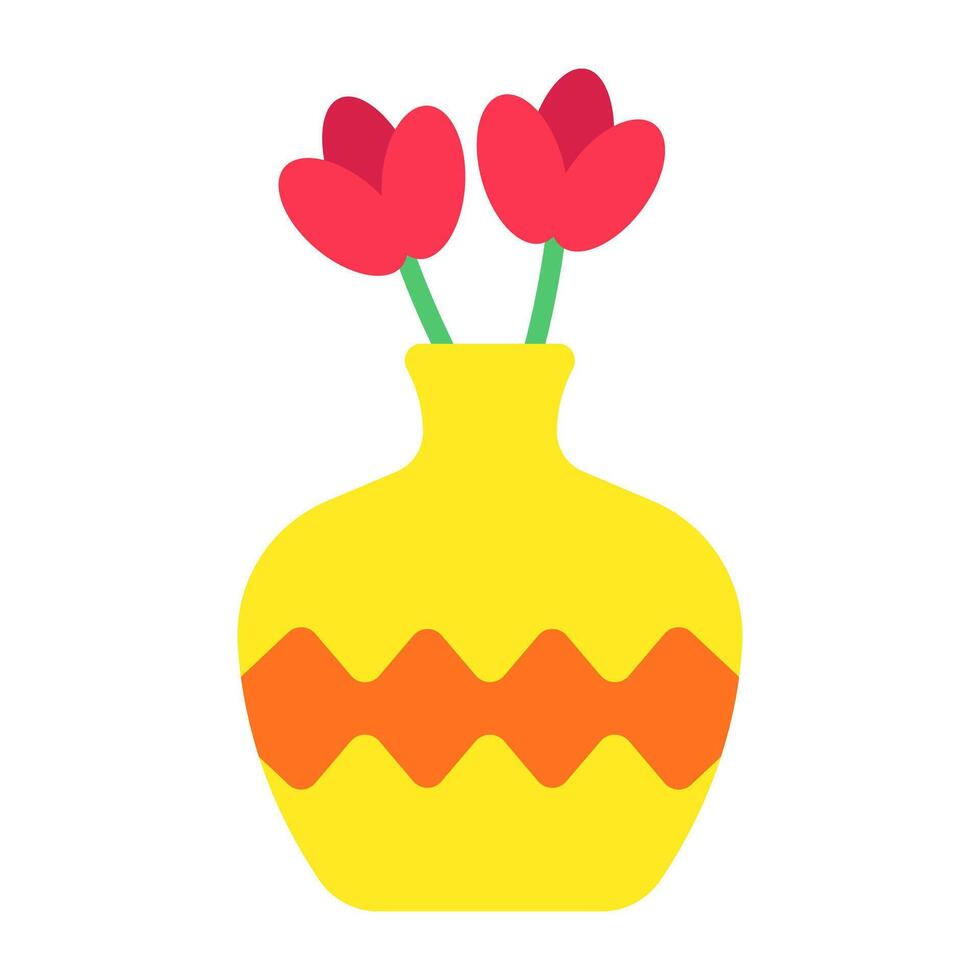 Trendy design icon of flower vase vector